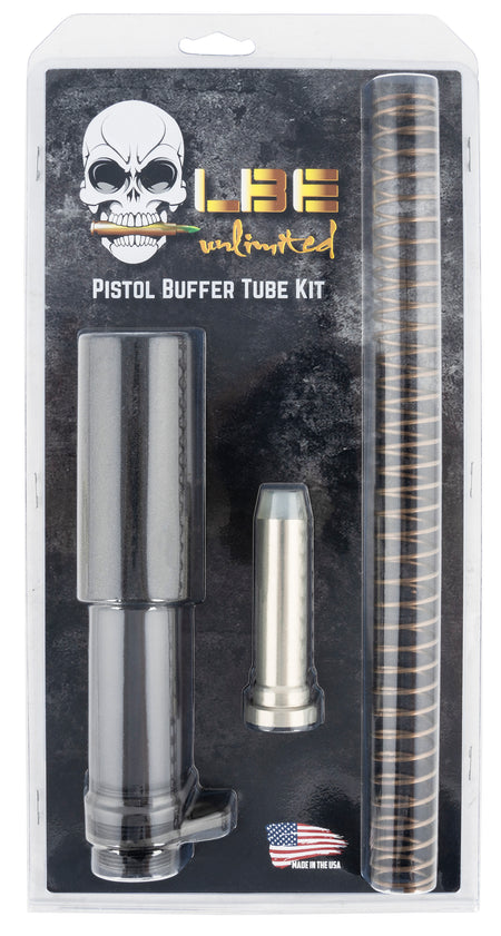 LBE Unlimited PBUFKTCG Pistol Buffer Tube Kit Gray AR-Platform