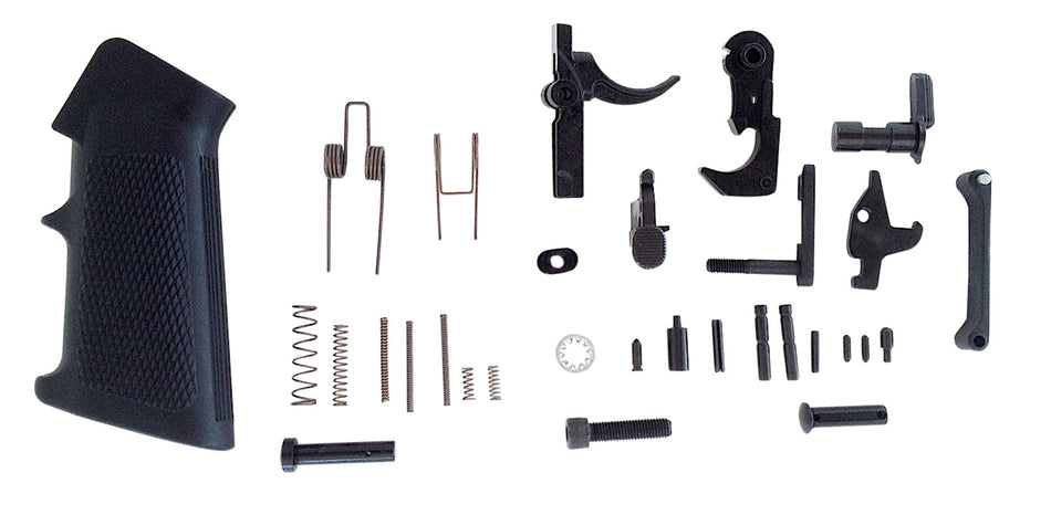 LBE Unlimited AR15LPKT Complete Lower Parts Kit w/Pistol Grip & Trigger Guard AR-15 Black