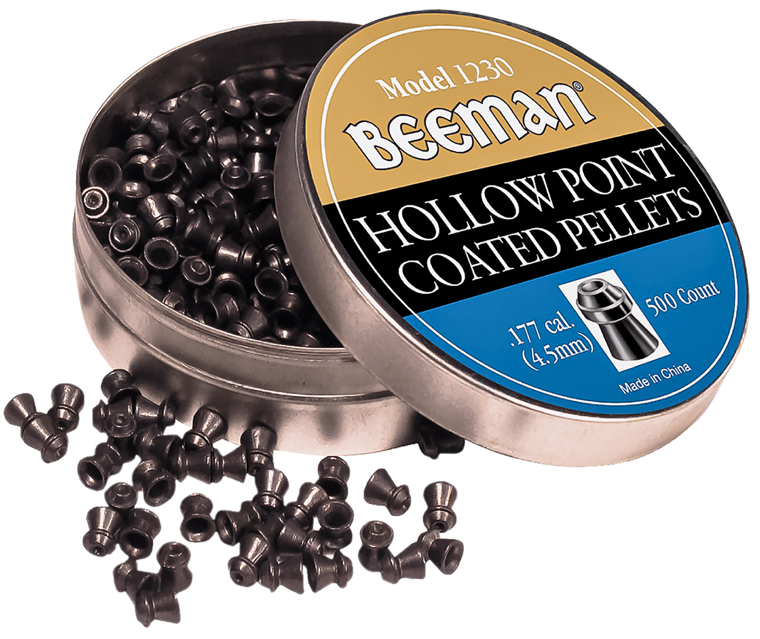 Beeman 1230 Coated 177 Hollow Point 500 Pellets/Tin