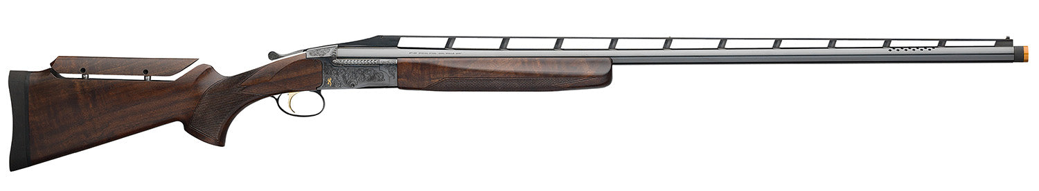 Browning 017080401 BT-99 Plus 12 Gauge with 34" Ported Barrel, 2.75" Chamber, 1rd Capacity, Polished Blued Metal Finish & Gloss Oil Black Walnut Adjustable Comb Stock Right Hand (Full Size)