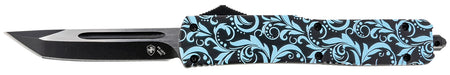 Templar Knife MMDT231 Gen II Maiden Teal Slim 3.43" OTF Tanto Plain Black Oxide Stonewashed 440C SS Blade, 5.05" Teal Aluminum Handle, Glass Breaker