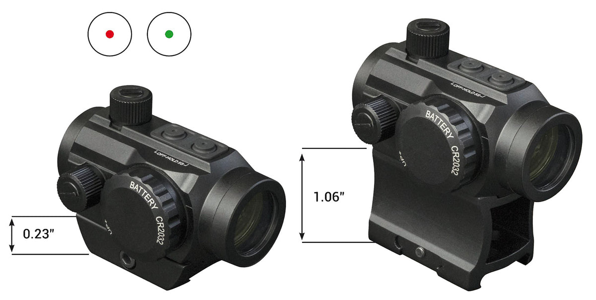 Konus 7217 Nuclear Matte Black 1x22mm 3 MOA Dual (Red/Green) Illuminated Dot Reticle Features Dual Mounting System