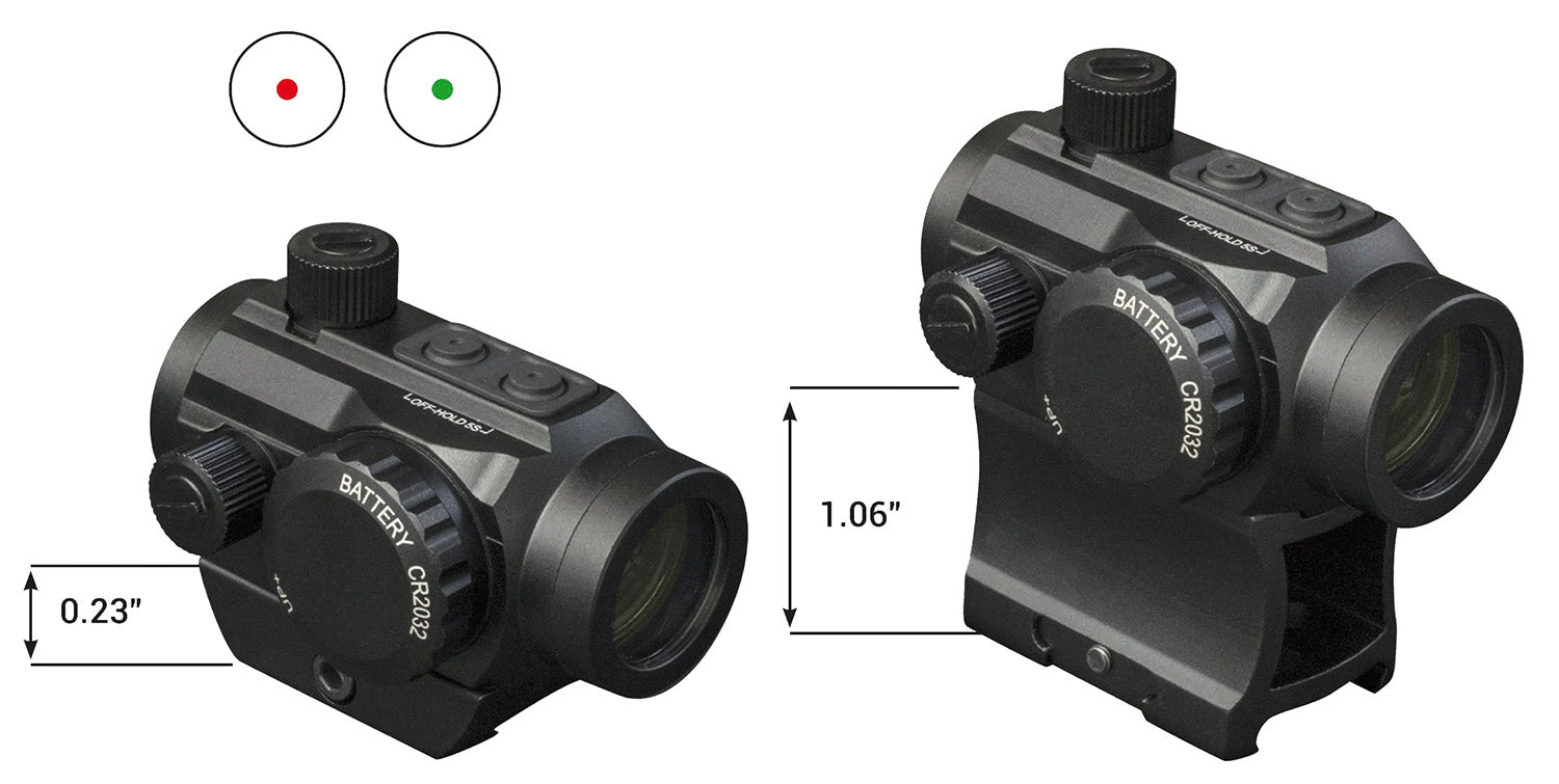 Konus 7217 Nuclear Matte Black 1x22mm 3 MOA Dual (Red/Green) Illuminated Dot Reticle Features Dual Mounting System