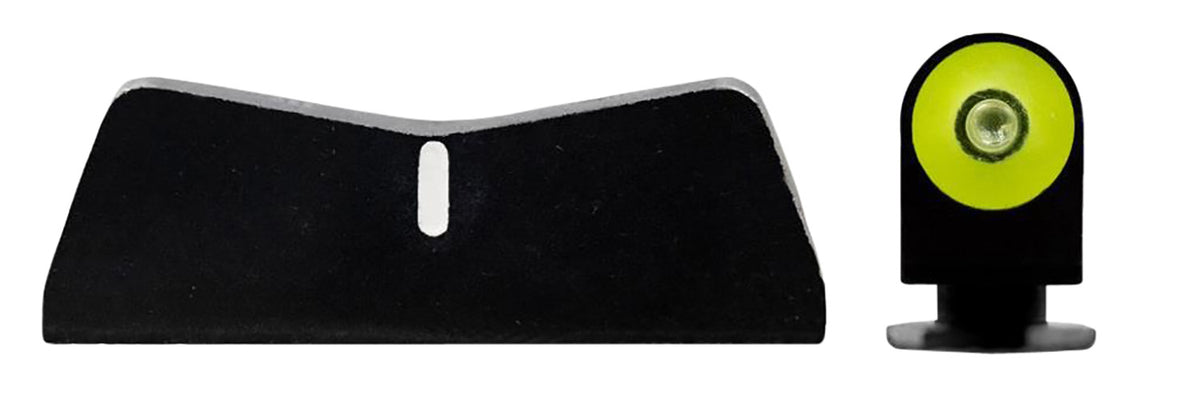 XS Sights GL0011P3Y DXT2 Big Dot Night Sights fits Glock Black | Green Tritium Yellow Outline Front Sight White Stripe Rear Sight