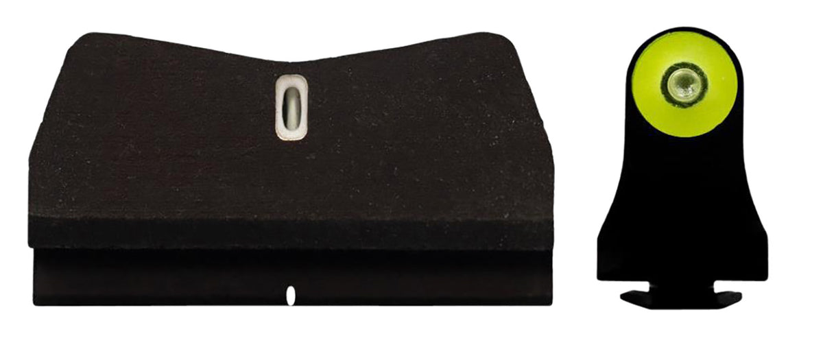 XS Sights GL0015P5Y DXT2 Big Dot Night Sights fits Glock Black | Green Tritium Yellow Outline Front Sight Green Tritium White Outline Bar Rear Sight