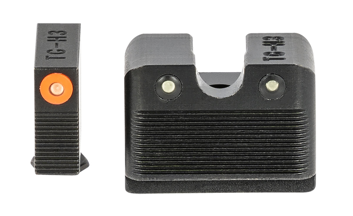 TruGlo TG231G2MC Tritium Pro Black | Green Tritium Orange Outline Front Sight Green Tritium Rear Sight