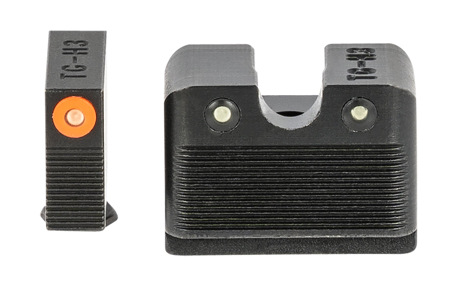 TruGlo TG231G2MC Tritium Pro Black | Green Tritium Orange Outline Front Sight Green Tritium Rear Sight