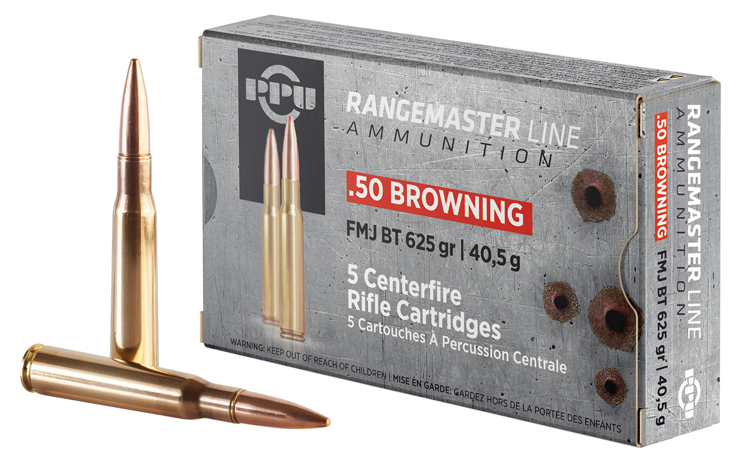 Prvi Partizan PPRM50 Rangemaster Full Metal Jacket 625 Grain .50 BMG 2940 fps