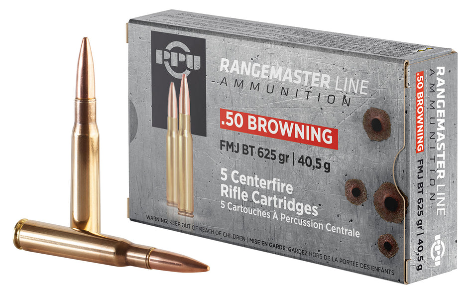 Prvi Partizan PPRM50 Rangemaster Full Metal Jacket 625 Grain .50 BMG 2940 fps