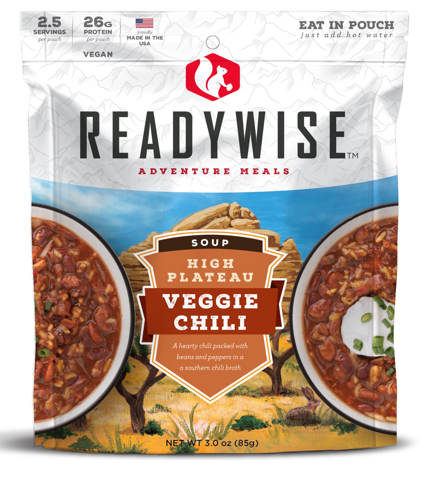 ReadyWise RW05001 Chili Mac w/Beef 2.5 Servings In A Resealable Pouch, 6 Per Case 851238005438