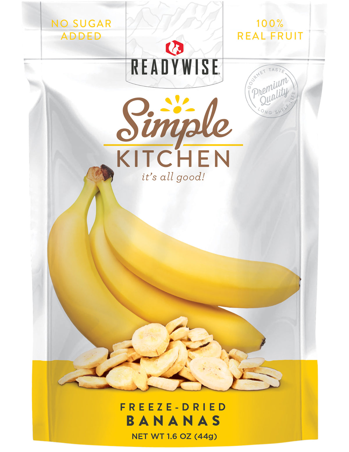 ReadyWise SK05007 Simple Kitchen Freeze Dried Fruit Bananas 1 Serving Pouch 6 Per Case 851238005704
