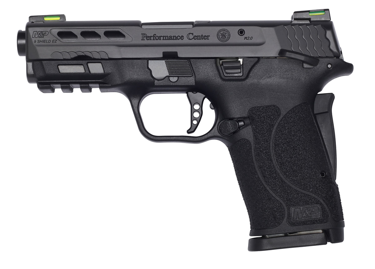 Smith & Wesson 13223 Performance Center M&P Shield EZ M2.0 9mm Luger 3.83" 8+1 Matte Black Black Armornite Stainless Steel Ported Slide Black Polymer Grip