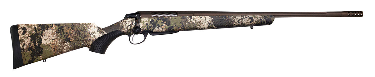 Tikka JRTXVW319 T3x Lite 6.5 PRC 3+1 24.30" Fluted/Threaded, Midnight Bronze Cerakote Barrel/Rec, Veil Wideland Synthetic Stock, Interchangeable Grip, Muzzle Brake