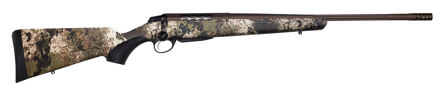 Tikka JRTXVW319 T3x Lite 6.5 PRC 3+1 24.30" Fluted/Threaded, Midnight Bronze Cerakote Barrel/Rec, Veil Wideland Synthetic Stock, Interchangeable Grip, Muzzle Brake