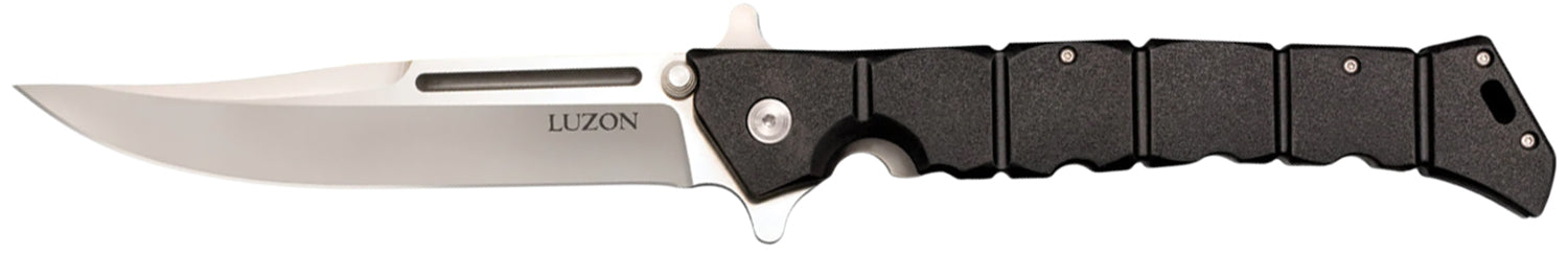 Cold Steel CS20NQX Luzon Large 6" Folding Plain 8Cr13MoV SS Blade/Black GFN Handle Features Safety Switch Includes Pocket Clip