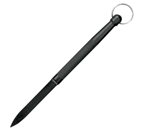 Cold Steel CS92DD Delta Dart 3.38" Fixed Plain Black knurled w/Lanyard Ring Zy-Ex Handle