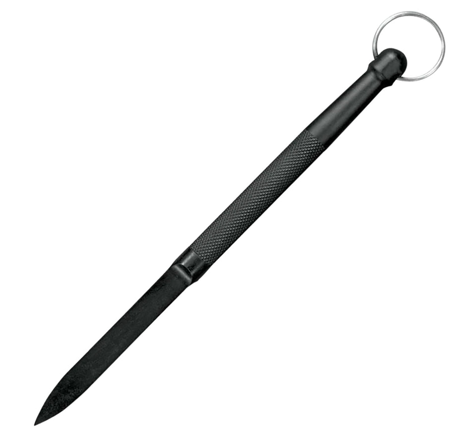 Cold Steel CS92DD Delta Dart 3.38" Fixed Plain Black knurled w/Lanyard Ring Zy-Ex Handle