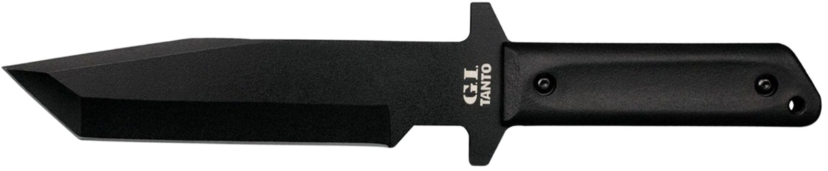 Cold Steel CS80PGTK G.I. 7" Fixed Tanto Plain Black Rust Resistant Finish 1055 Carbon Steel Blade/Black Polypropylene Scales Handle Includes Sheath