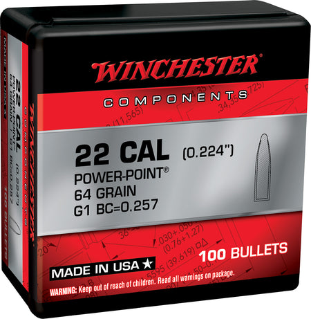 Winchester Ammo WB223PP64X Centerfire Rifle 223Rem 64gr Power Point 100 Per Box/10 Case