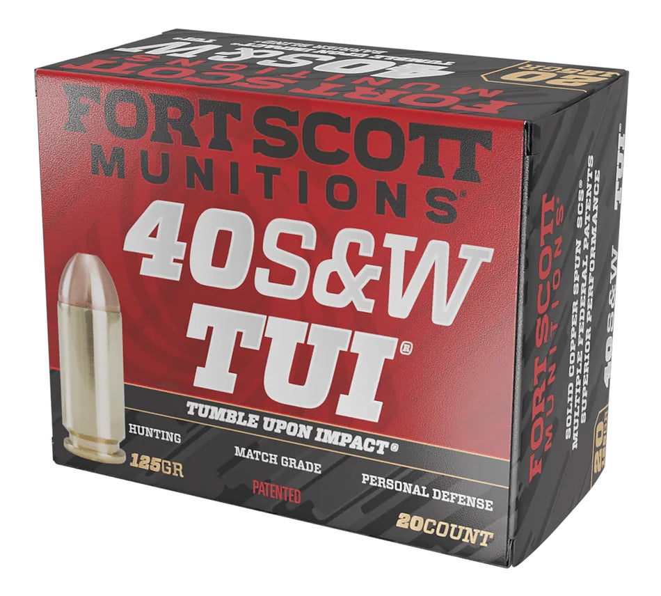 Fort Scott Munitions 400125SCV Tumble Upon Impact (TUI) Solid Copper Spun 125 Grain .40 S&W 1321 fps