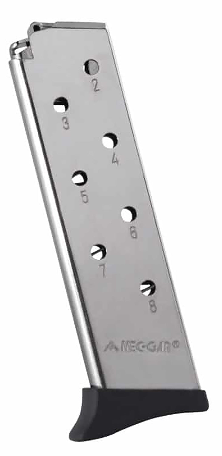 Mec-Gar MGBT3808N Standard 8rd Detachable w/Finger Rest 380 ACP Fits Bersa Thunder Nickel Carbon Steel