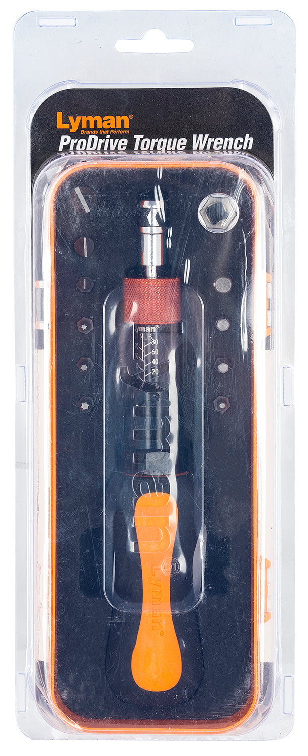 Lyman 7031300 Torque Wrench Black/Orange Steel Rubber Handle