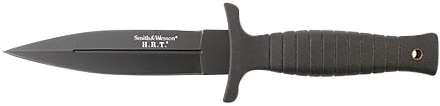 Smith & Wesson Knives SWHRT9BCP H.R.T. 4.75" Fixed Spear Point Plain 7Cr17MoV High Carbon SS Blade Thermoplastic Rubber Handle 9" OAL