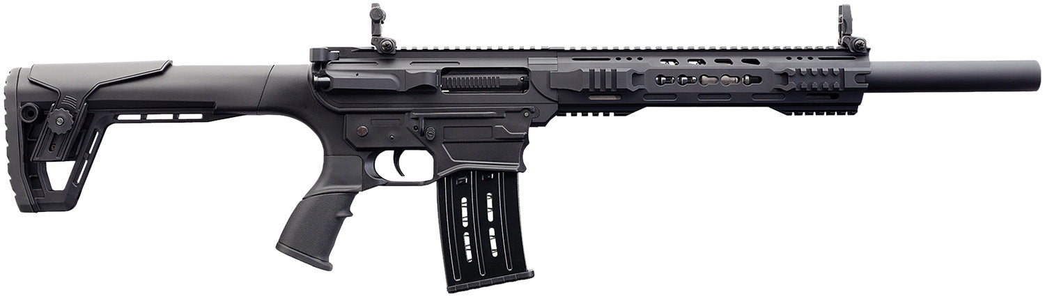 Charles Daly 930191 AR 12T Full Size Frame 12 Gauge Semi-Auto 3" 5+1 18.50" Black Steel Barrel, Black Aluminum Receiver, Black Synthetic Stock w/Adj Comb, Black Polymer Grip