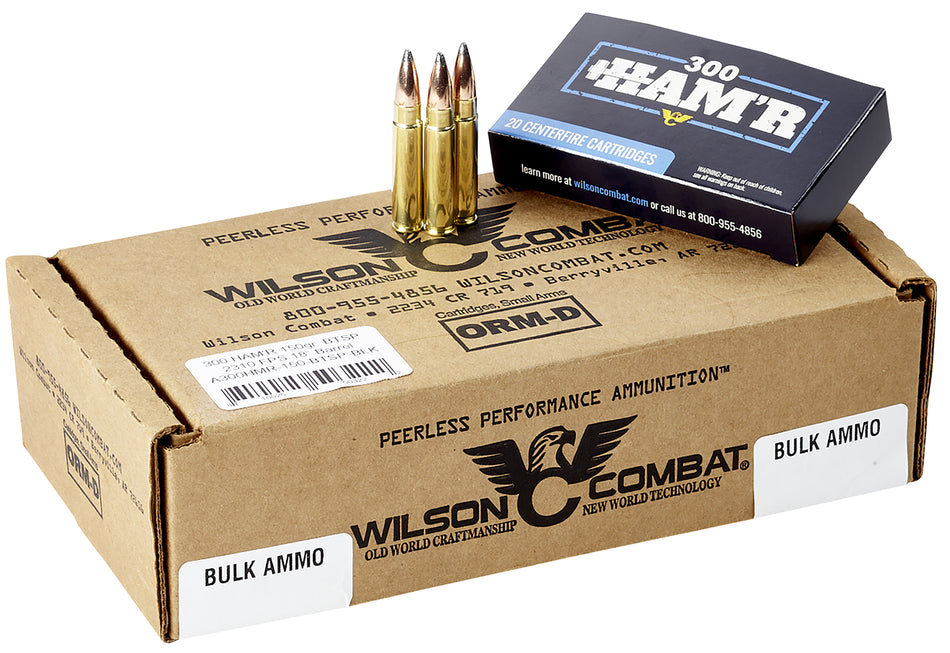 Wilson Combat A300HMR150BTSP HAM'R Speer Boat Tail Soft Point 150 Grain .300 HAM'R 2310 fps