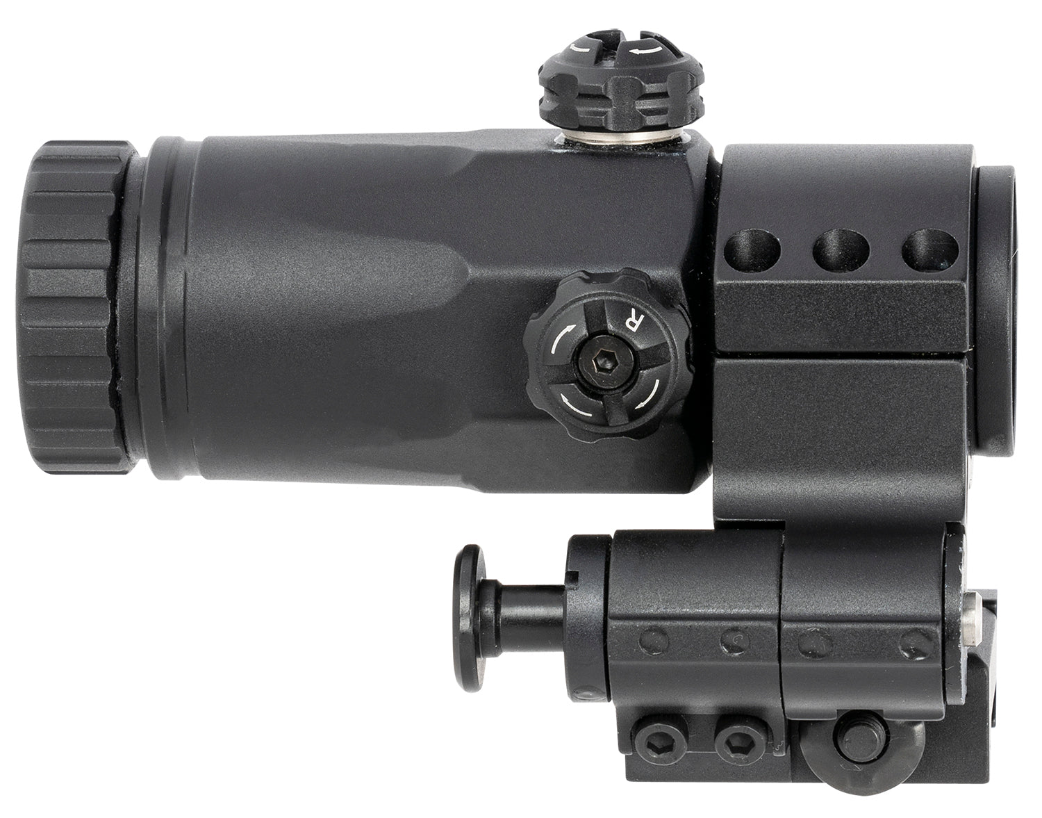 Meprolight USA 8014000400 MX3-F Magnifier Black 3 x 1.06" Push Button Flip to Side