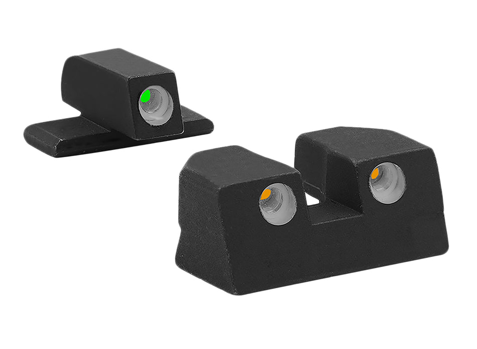 Meprolight USA 101103301 Tru-Dot Green Tritium White Outline Front Sight-Orange Tritium White Outline Rear Sight Sig Sauer P-Series P226/P320