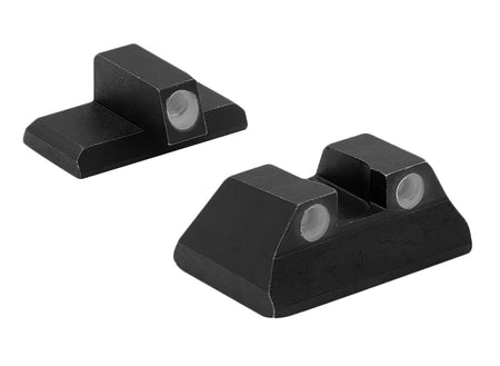 Meprolight USA 115193101 Tru-Dot Green Tritium White Outline Front Sight-Green Tritium White Outline Rear Sight H&K P2000/P2000 SK
