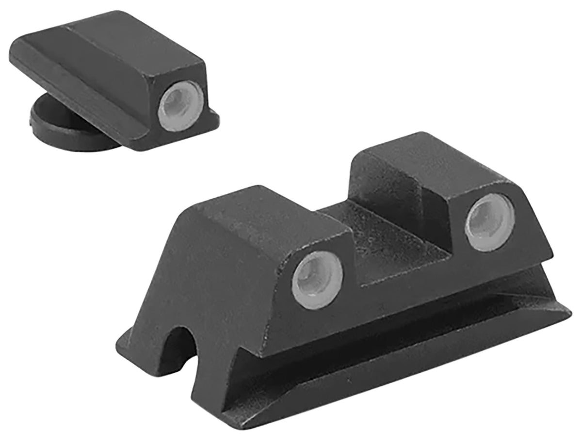 Meprolight USA 188023101 Tru-Dot Green Tritium White Outline Front Sight-Green Tritium White Outline Rear Sight Walther Arms PPS/PPX/Creed