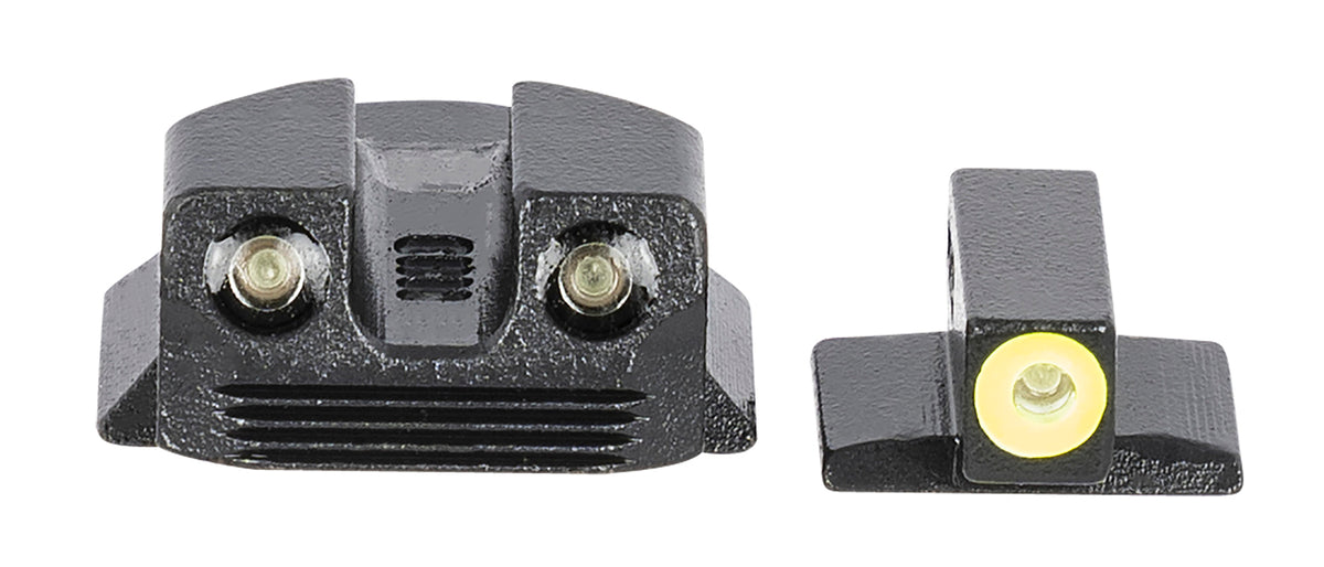 Meprolight USA 412293121 Hyper-Bright Green/Tritium, Black Frame Fits Kimber 1911 Micro/Micro 9, Post Mount
