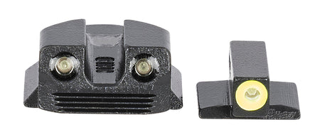 Meprolight USA 412293121 Hyper-Bright Green/Tritium, Black Frame Fits Kimber 1911 Micro/Micro 9, Post Mount