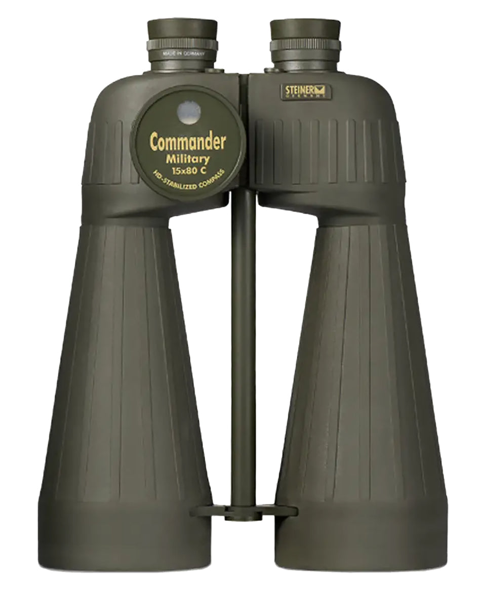 Steiner 2693 M1580 Reticle & Compass 15x80mm Range Finding Reticle Floating Prism Sports-Auto Focus, OD Green Makrolon w/Rubber Armor Features Compass