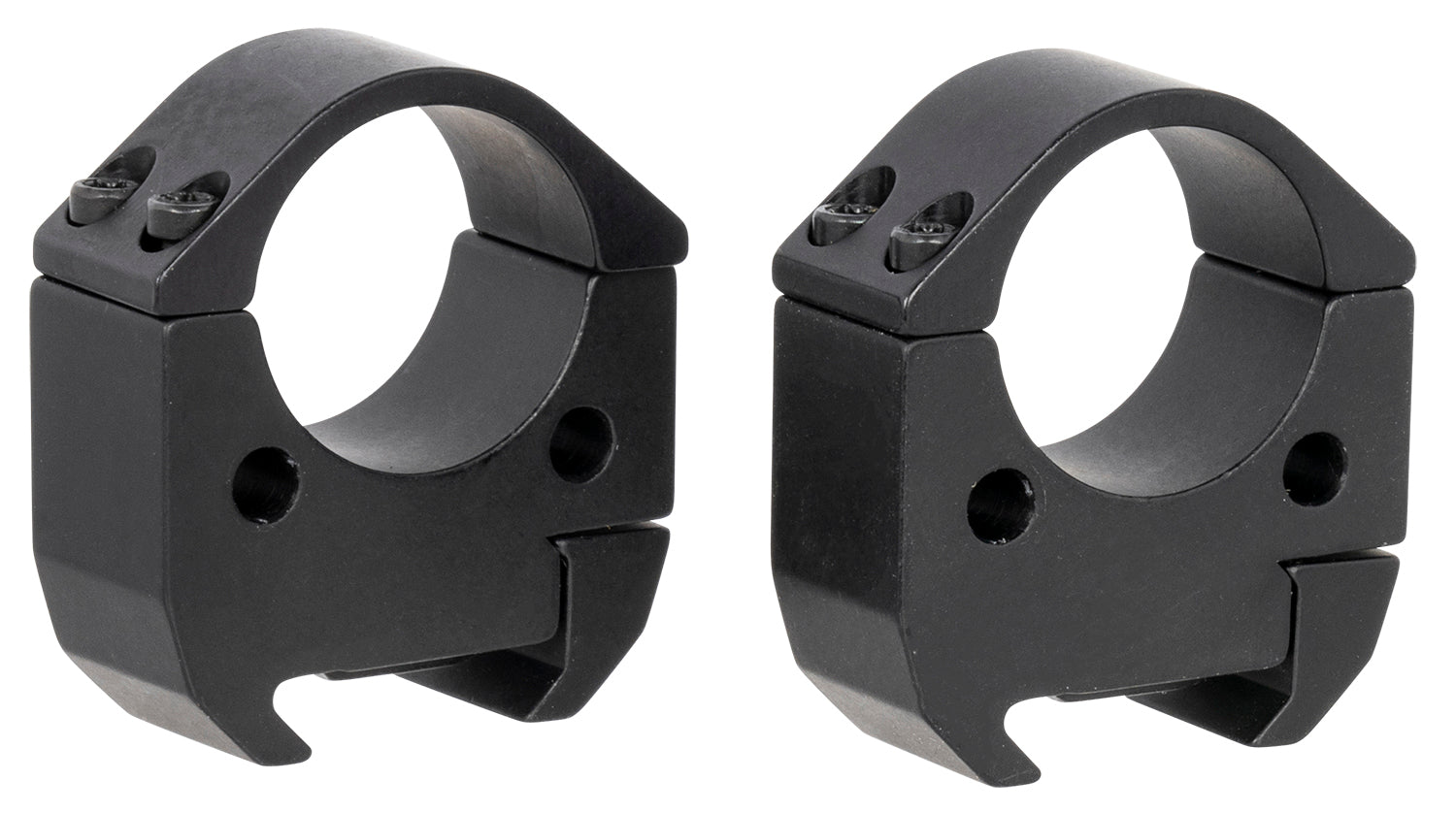 Talley TMS10H Modern Sporting Black Anodized Aluminum 1" Tube High Picatinny Rail 0 MOA