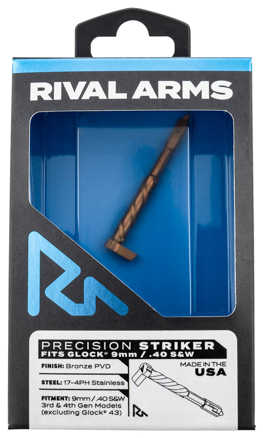 Rival Arms RARA40G001C Precision Striker 9mm/40 S&W Glock Gen3-4 Bronze 17-4 Stainless Steel