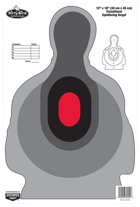 Birchwood Casey 35722 Dirty Bird Silhouette Tagboard Target 12" x 18" 100 Per Pkg