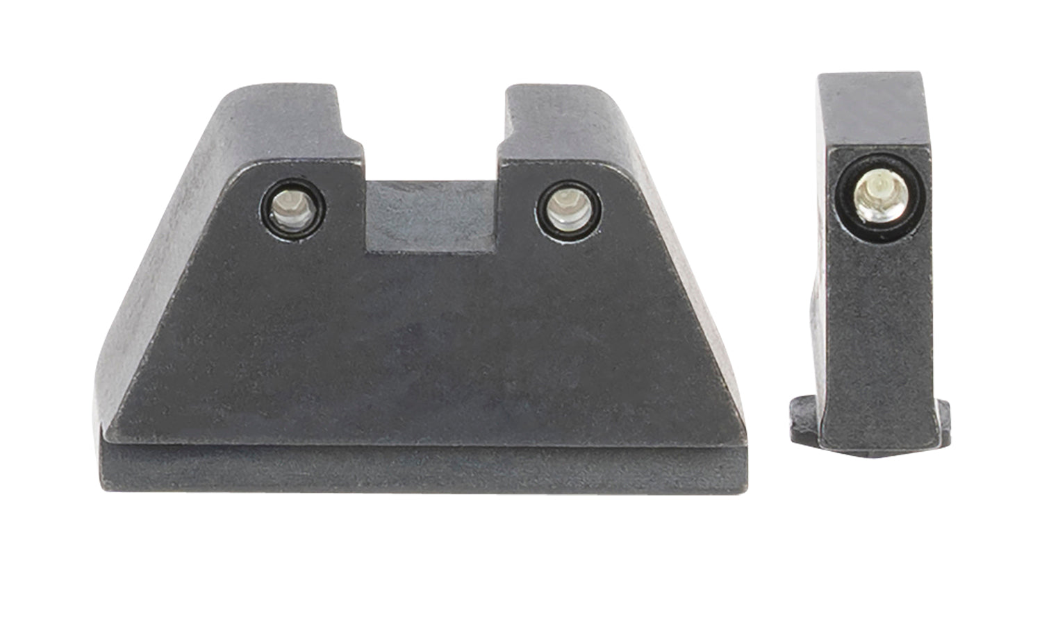 AmeriGlo GL814 Optic Compatible Sight Set for Glock 2XL Tall Green Tritium Black Outline Front Sight-Green Tritium Black Outline Rear Sight