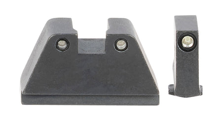 AmeriGlo GL814 Optic Compatible Sight Set for Glock 2XL Tall Green Tritium Black Outline Front Sight-Green Tritium Black Outline Rear Sight