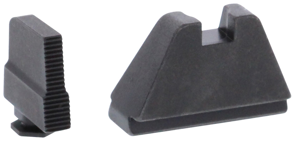 AmeriGlo GL507 Optic Compatible Sight Set for Glock 5XL Tall Serrated Front Sight-Black Rear Sight