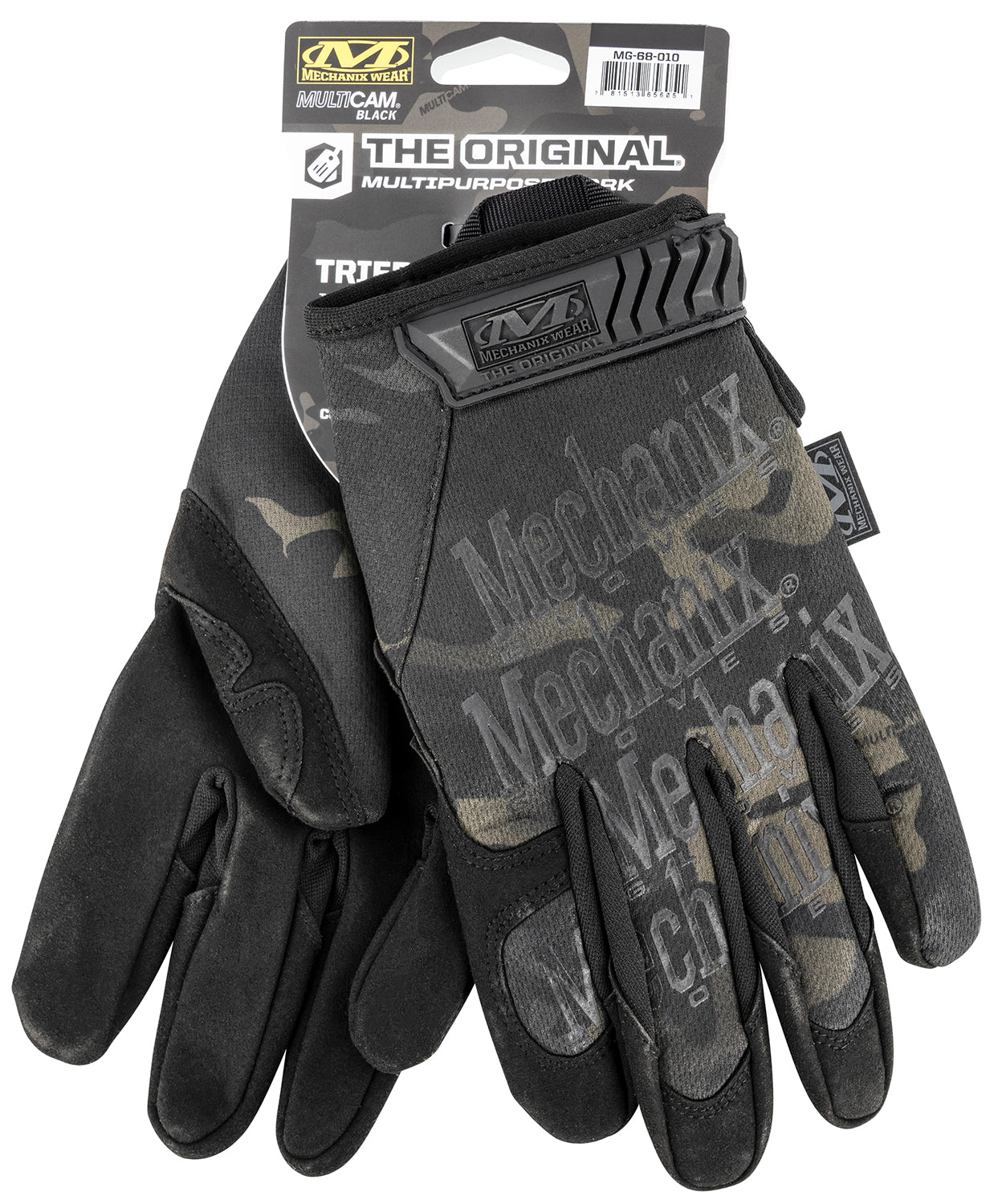 Mechanix Wear MG68009 Original Black Multi-Cam Synthetic Leather Medium TPR Closure