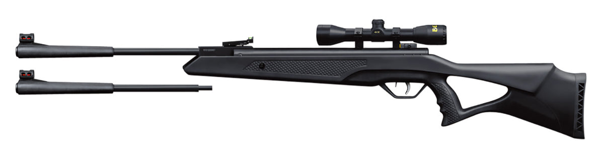 Beeman 10611 Longhorn II Combo Spring Piston 22 1rd Shot Black Black Receiver Black Fixed Thumbhole with Pistol Grip Stock Scope 4x32mm