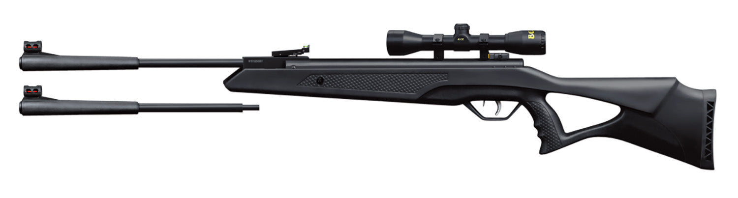 Beeman 10611 Longhorn II Combo Spring Piston 22 1rd Shot Black Black Receiver Black Fixed Thumbhole with Pistol Grip Stock Scope 4x32mm