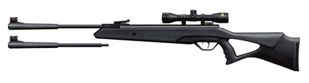 Beeman 10611 Longhorn II Combo Spring Piston 22 1rd Shot Black Black Receiver Black Fixed Thumbhole with Pistol Grip Stock Scope 4x32mm