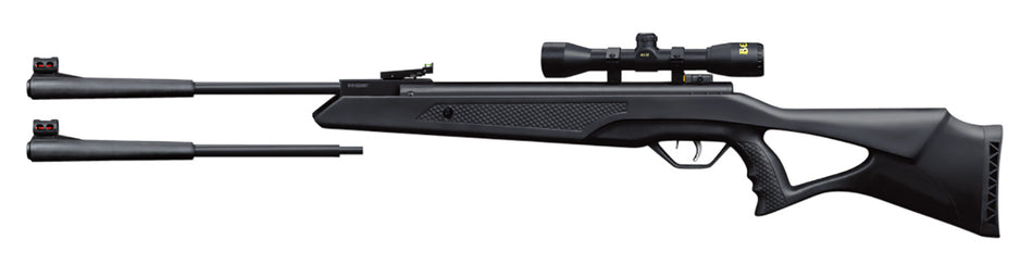 Beeman 10611 Longhorn II Combo Spring Piston 22 1rd Shot Black Black Receiver Black Fixed Thumbhole with Pistol Grip Stock Scope 4x32mm