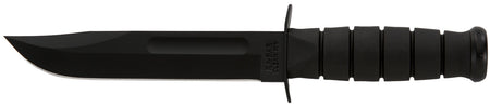 Ka-Bar 1211 Fighting/Utility 7" Fixed Clip Point Plain Black 1095 Cro-Van Blade, Black Kraton G Handle, Includes Sheath