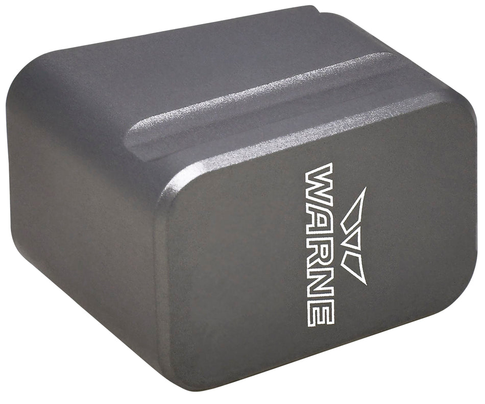 Warne MEG1954GR Magazine Extension made of 6061-T6 Aluminum with Hardcoat Anodized Gray Finish for Glock 19, 23 Magazines (Adds 5rds 9mm Luger, 4rds 40 S&W)