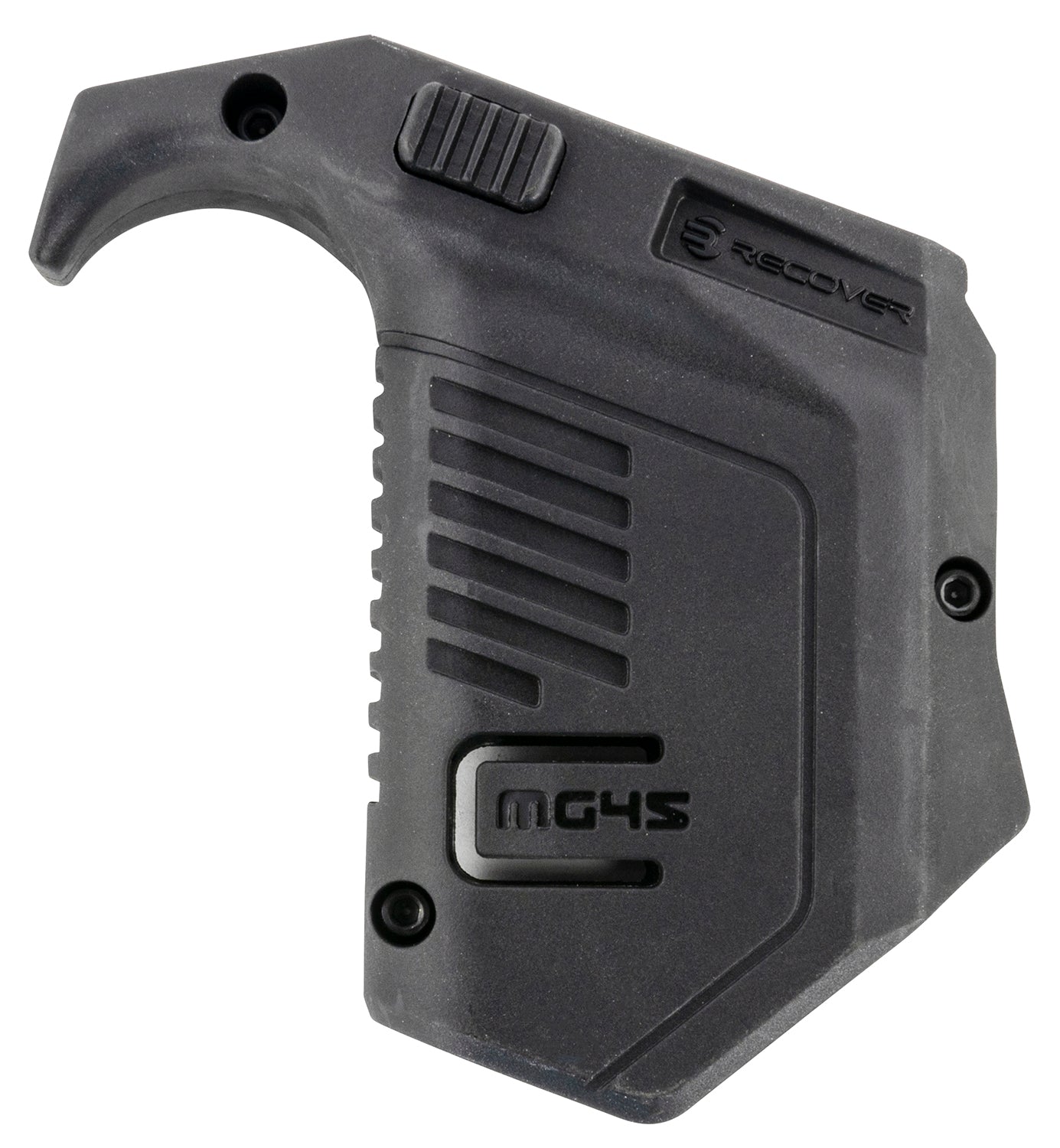 Recover Tactical MG4501 Angled Mag Pouch Double Stack, Black Polymer, 45 ACP/10mm Auto, Compatible w/ Glock
